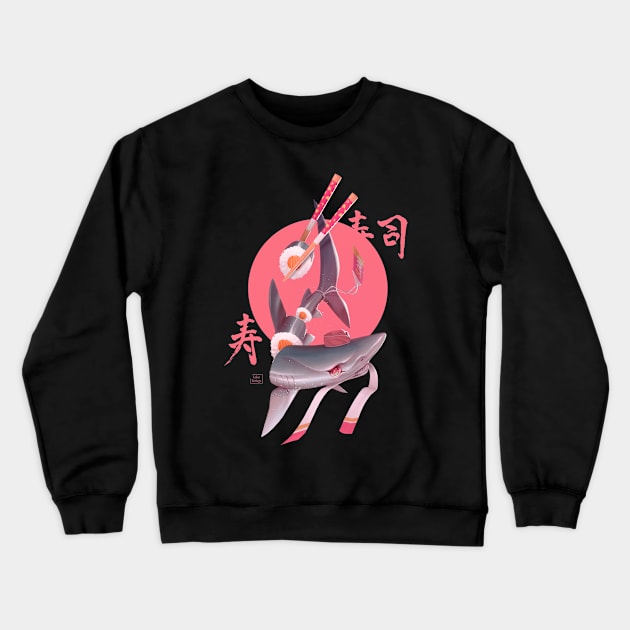 Sushi Shark Crewneck Sweatshirt by fabiobottega